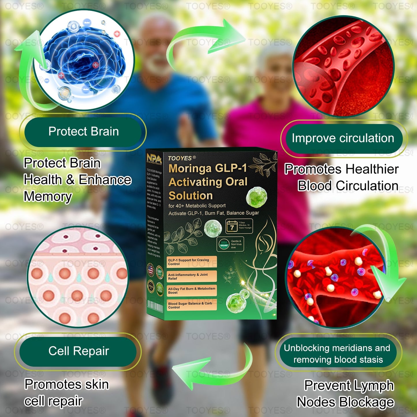 Official Store | TOOYES® Meglutide GLP-1 Activating Oral Solution-Moringa • NAD+ •Yerba Mate-Natural Support for Slimming Anti-Aging & Sugar Metabolism