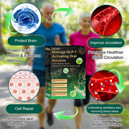 Official Store | TOOYES® Meglutide GLP-1 Activating Oral Solution-Moringa • NAD+ •Yerba Mate-Natural Support for Slimming Anti-Aging & Sugar Metabolism
